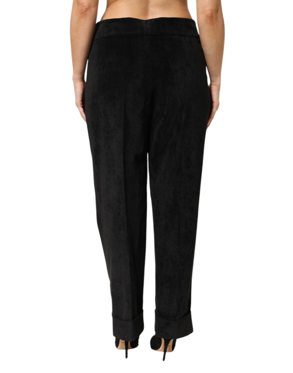 BENCIVENGA Black High Waist Straight Dress Trouser Pants