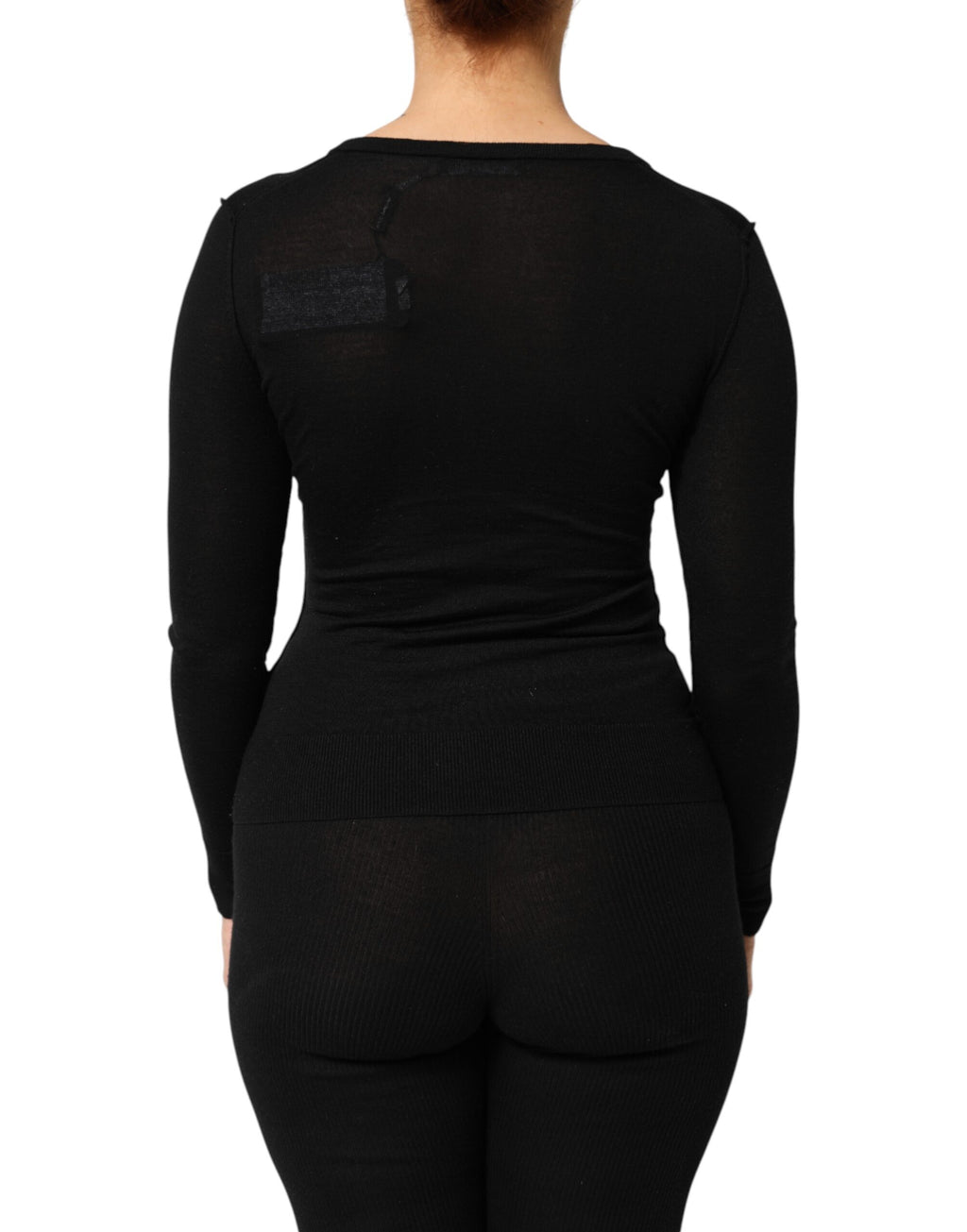 Dolce & Gabbana Black Virgin Wool Buttoned Cardigan Sweater