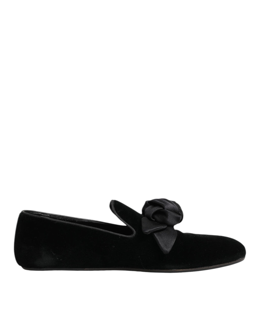 Mocasines sin cordones Dolce & Gabbana de gamuza negra con rosa de algodón