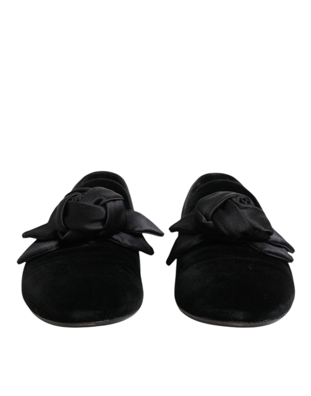 Mocasines sin cordones Dolce & Gabbana de gamuza negra con rosa de algodón