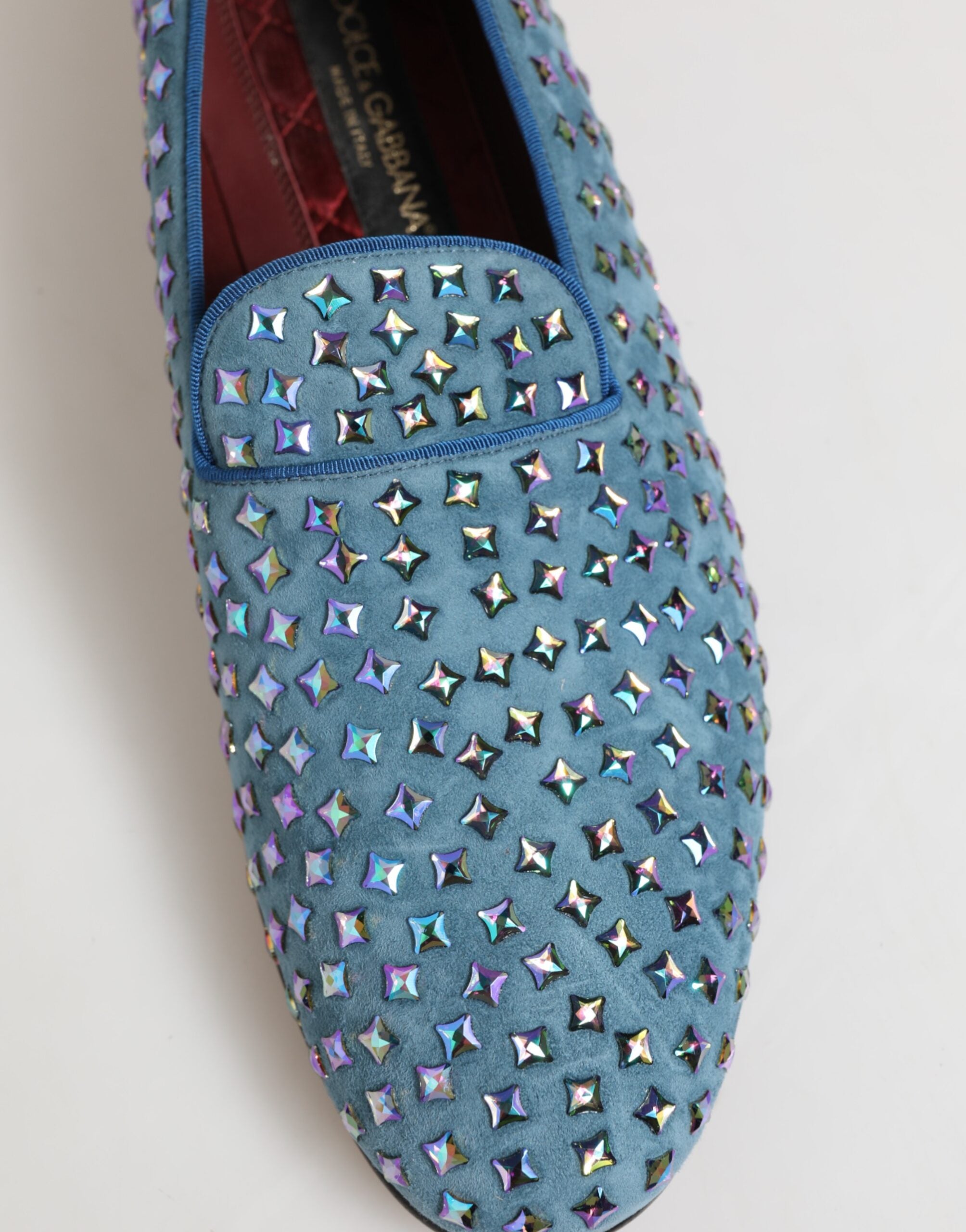Mocasines Dolce & Gabbana de Ante Azul con Tachuelas para Hombre