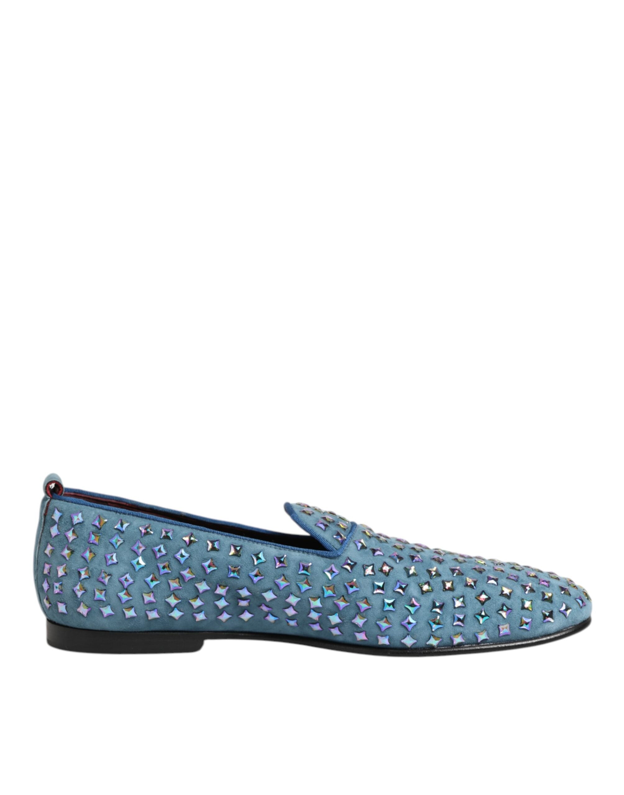 Mocasines Dolce & Gabbana de Ante Azul con Tachuelas para Hombre