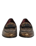 Mocasines sin cordones de hombre Dolce & Gabbana dorados con lentejuelas