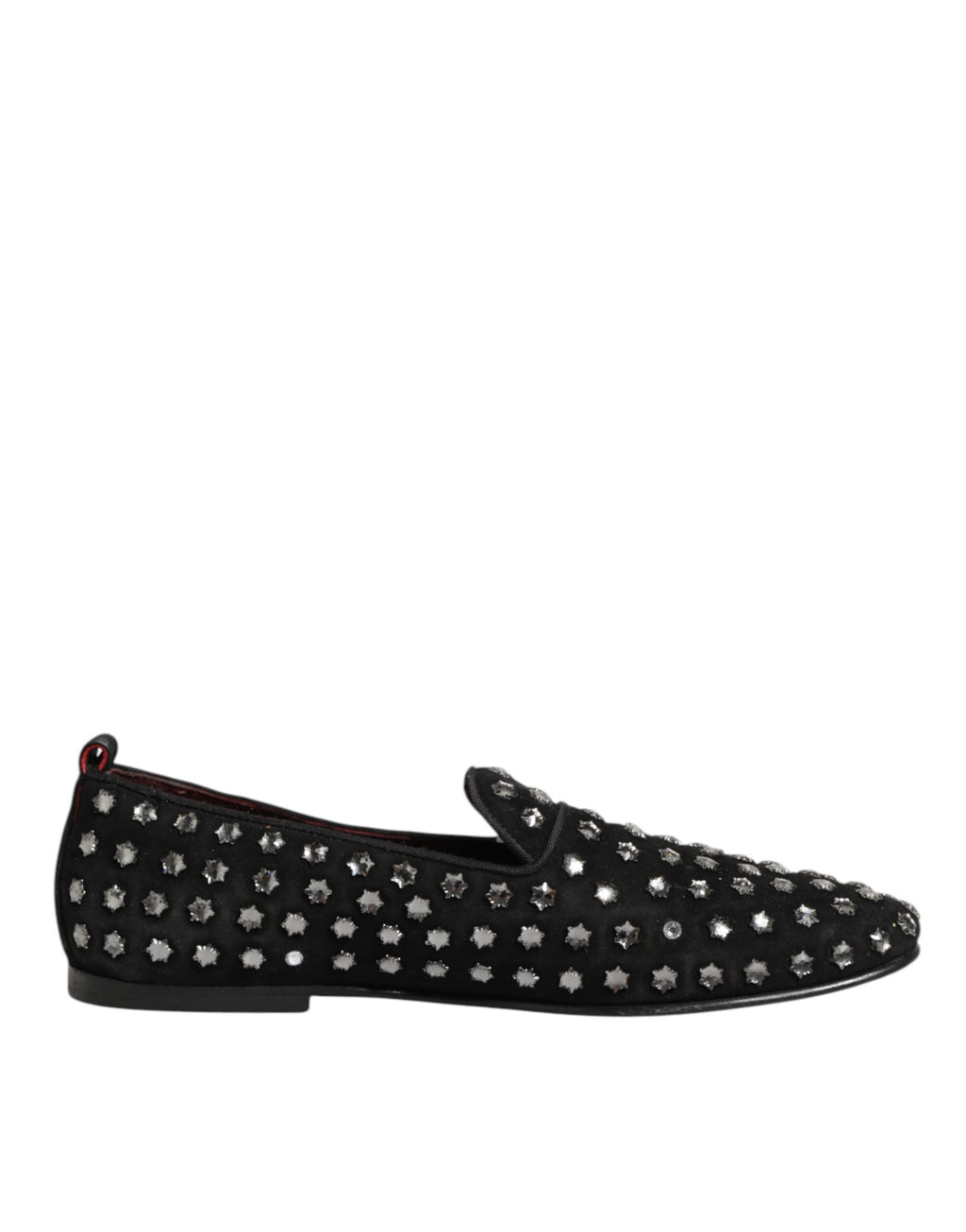 Mocasines de vestir negros con adornos de cristal de Dolce & Gabbana