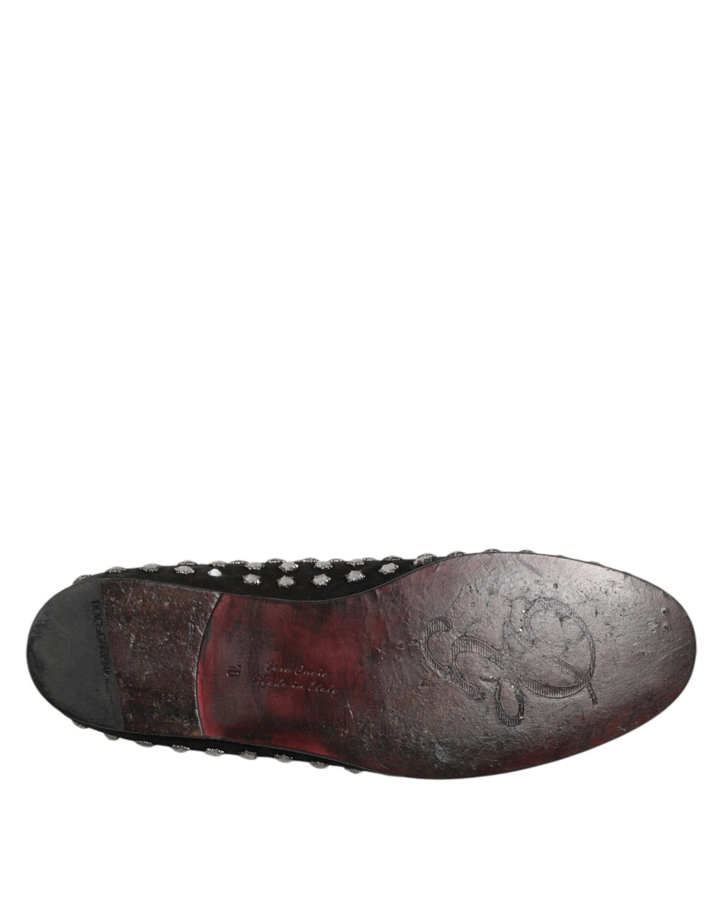 Mocasines de vestir negros con adornos de cristal de Dolce & Gabbana