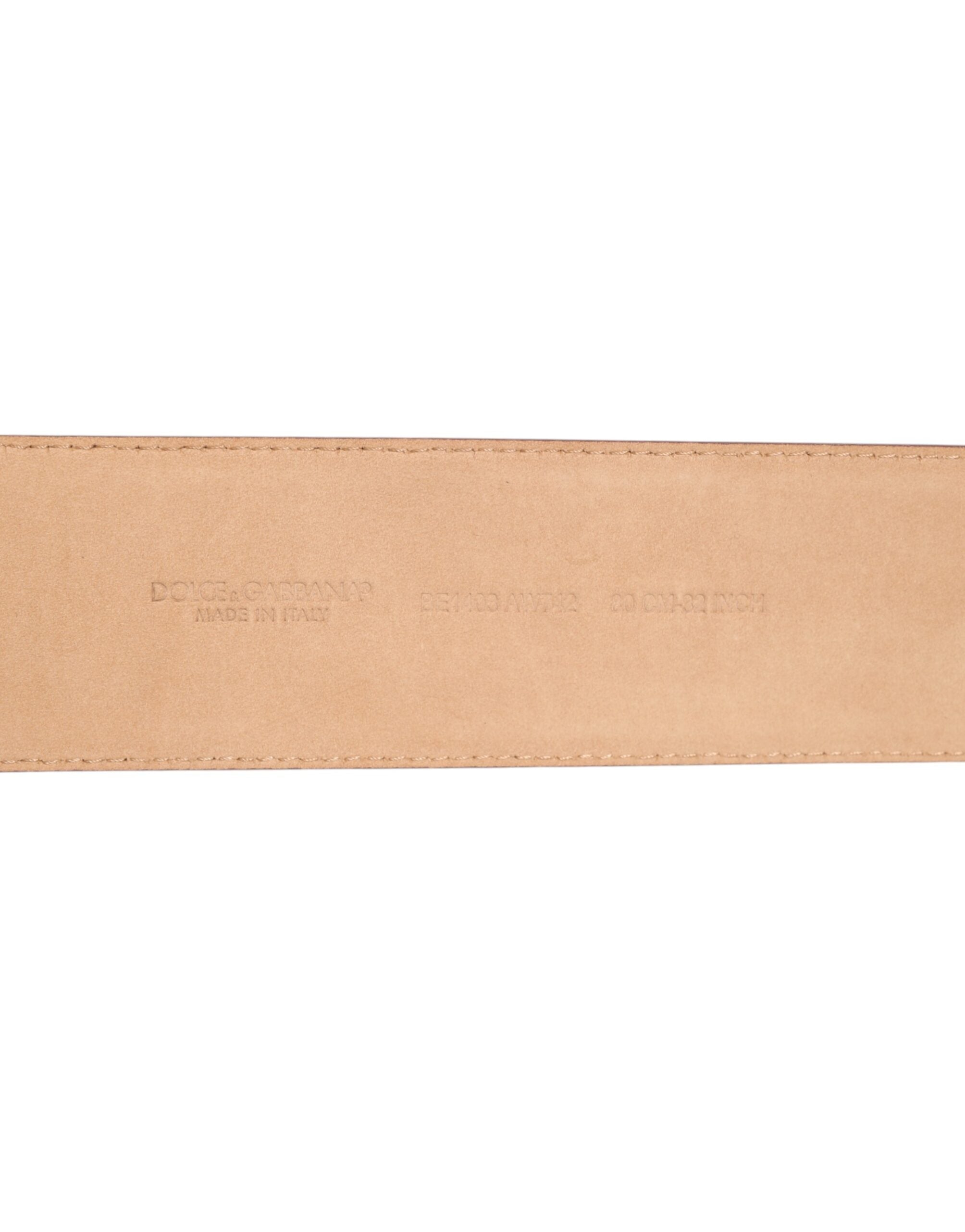 Dolce & Gabbana Burgundy Leather Gold Metal Buckle Women Belt