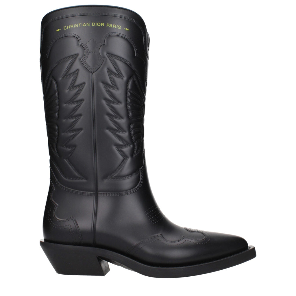 Christian Dior Black Leather Ankle Boots