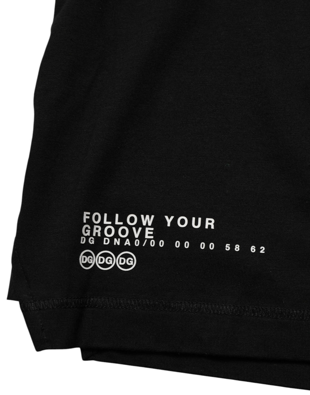 Camiseta Dolce & Gabbana de algodón negro con cuello redondo para hombre