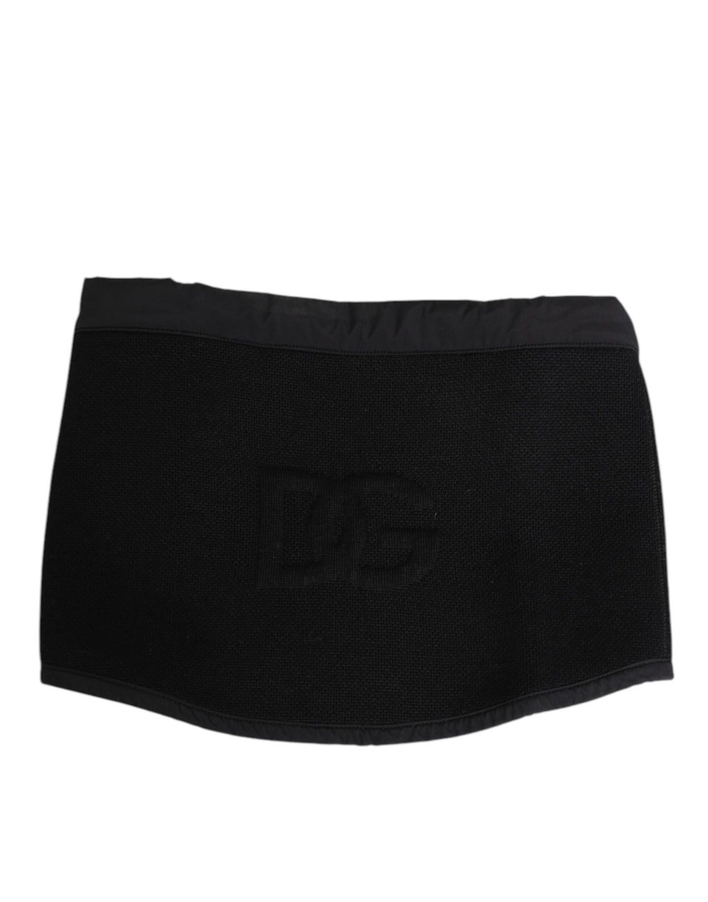Dolce & Gabbana Black Lace Stole Knitted DG Logo Men One Size  Scarf