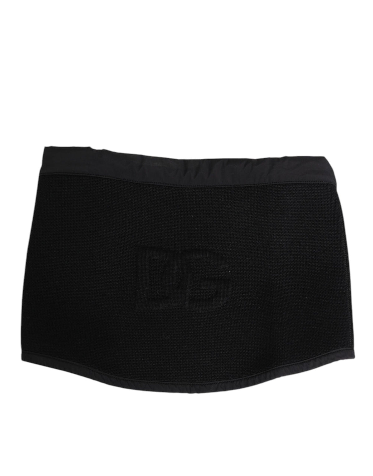 Dolce & Gabbana Black Lace Stole Knitted DG Logo Men One Size  Scarf