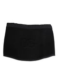 Dolce & Gabbana Black Lace Stole Knitted DG Logo Men One Size  Scarf