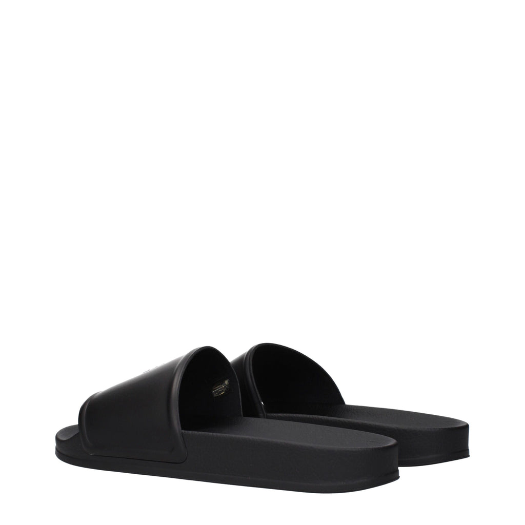 Marcelo Burlon Black Cotton Slippers