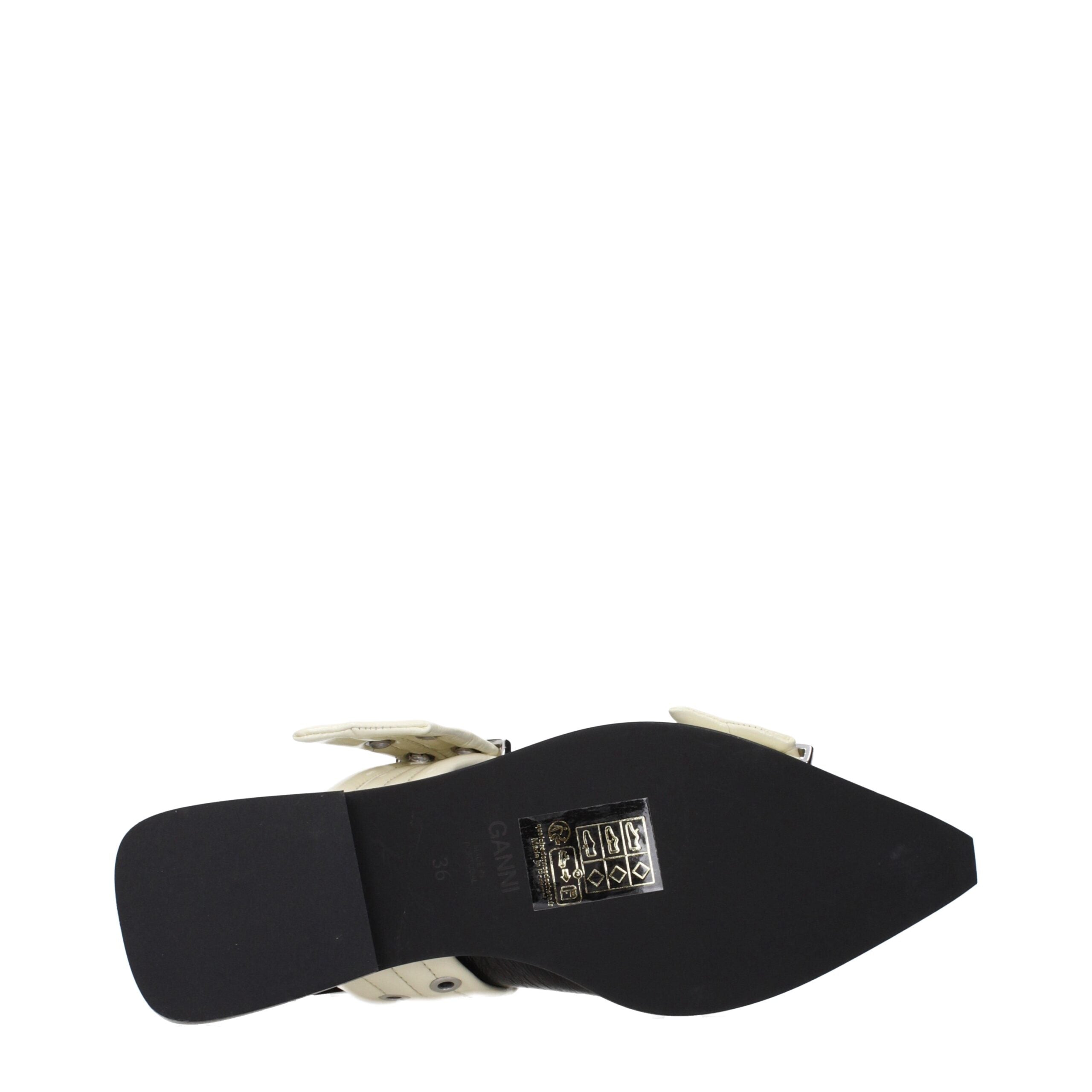 Ganni Black Polyethylene Flat Sandals