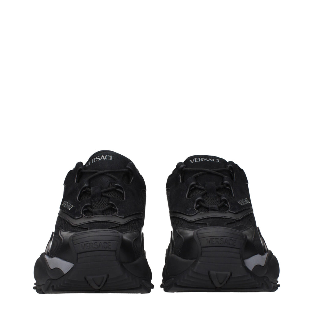 Versace Black Fabric Athletic Sneakers