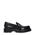 Off-White Black Leather Slip-On Loafers