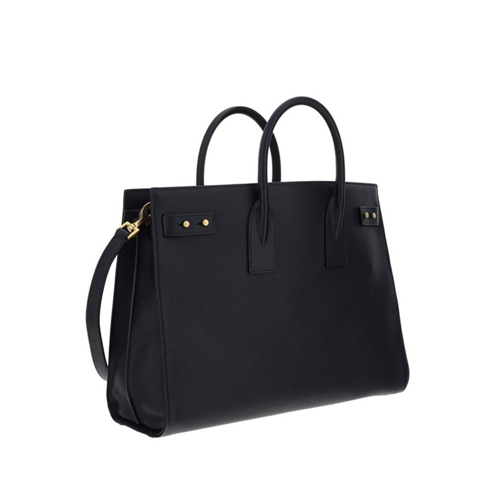 Saint Laurent Black Calf Leather Bos Taurus Handbag