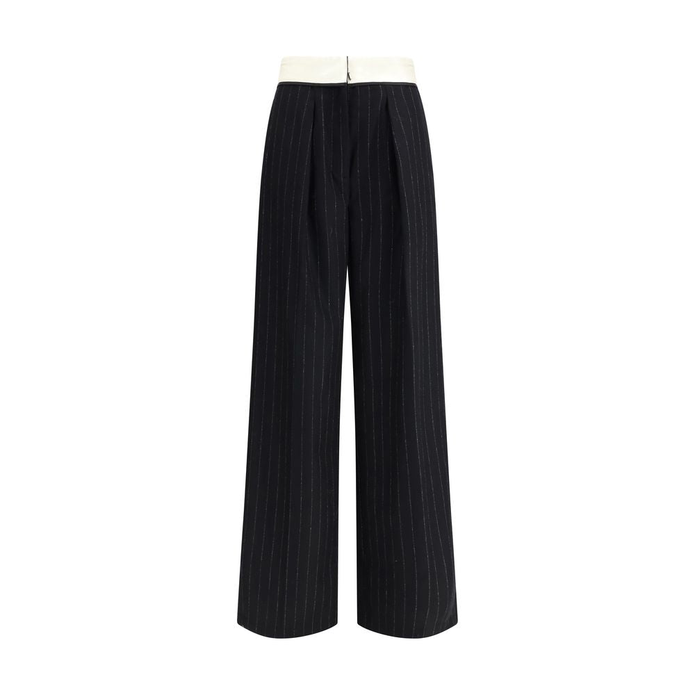 Forte_Forte Sartorial high-waisted pinstripe wool-blend Trousers