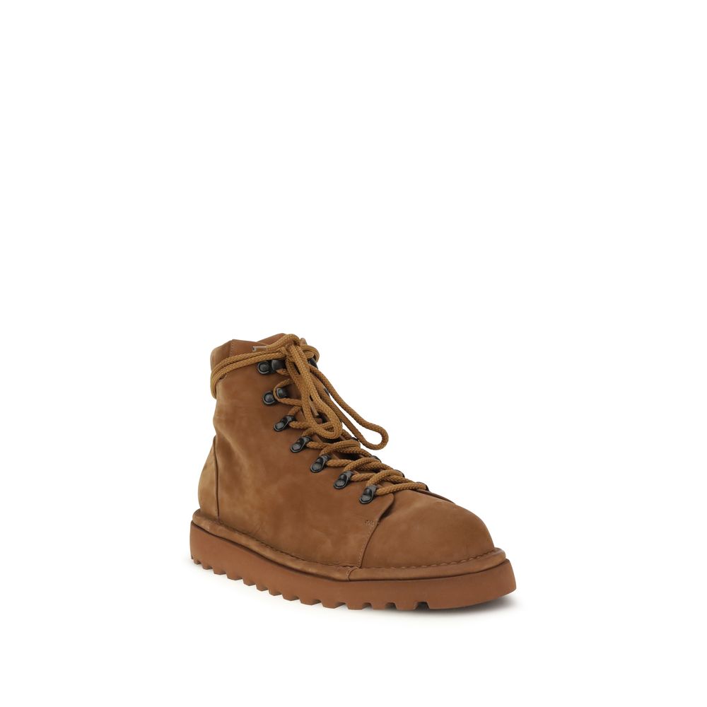 Marsell Brown Calf Leather Bos Taurus Lace-Up Boots