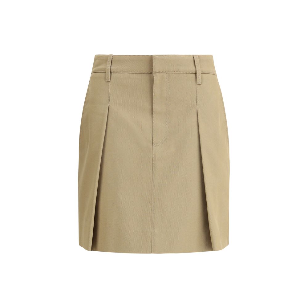 Brunello Cucinelli Pleated cotton short Skirt