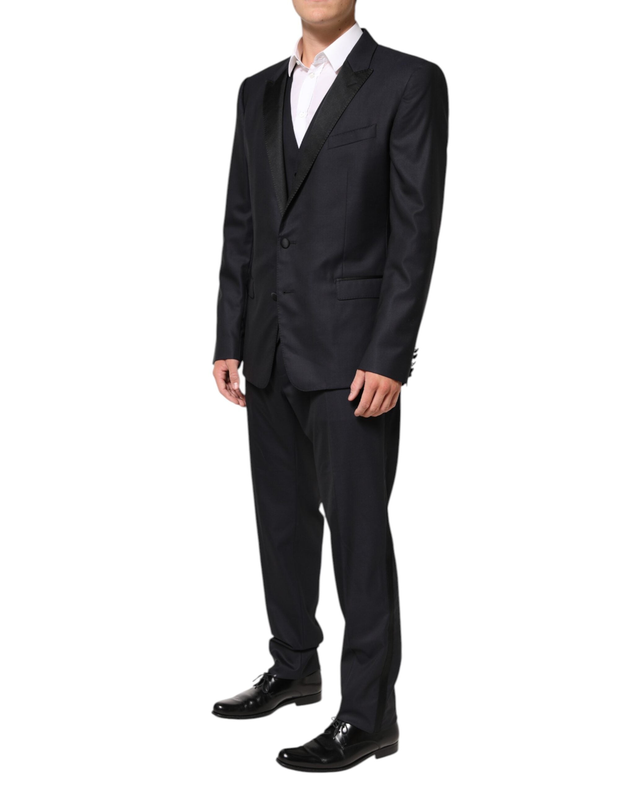 Dolce & Gabbana Black MARTINI 2 Buttons Suit 3 Piece Suit