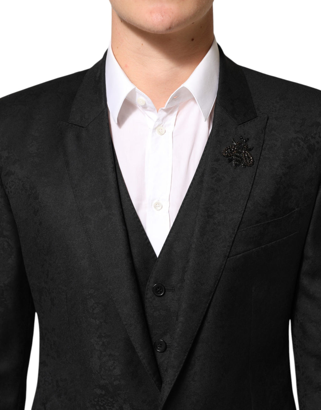 Dolce & Gabbana Black MARTINI 2 Buttons Suit 3 Piece Suit
