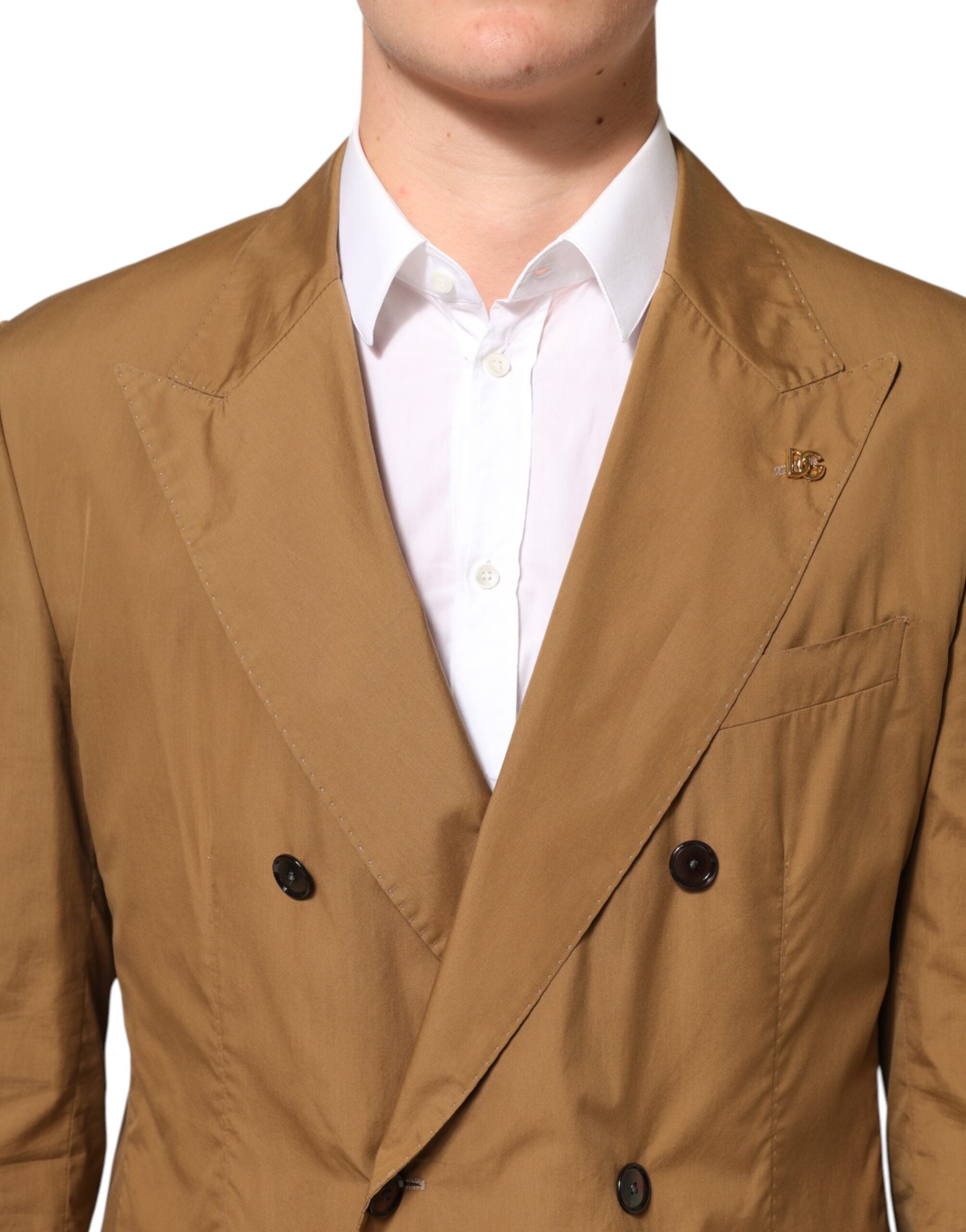 Dolce & Gabbana Brown TAORMINA Double-Breasted 2 Piece Suit