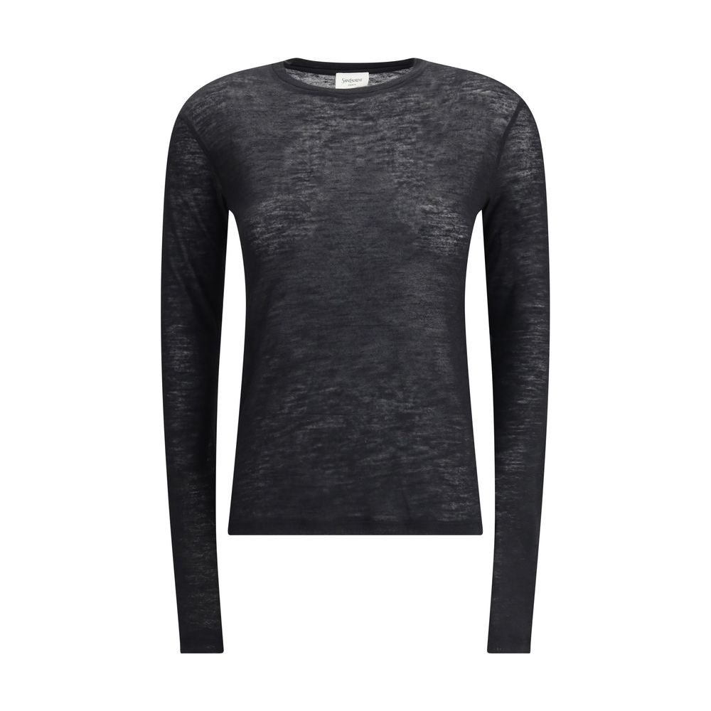 Saint Laurent Short-sleeved T-shirt in Cashmere and Silk