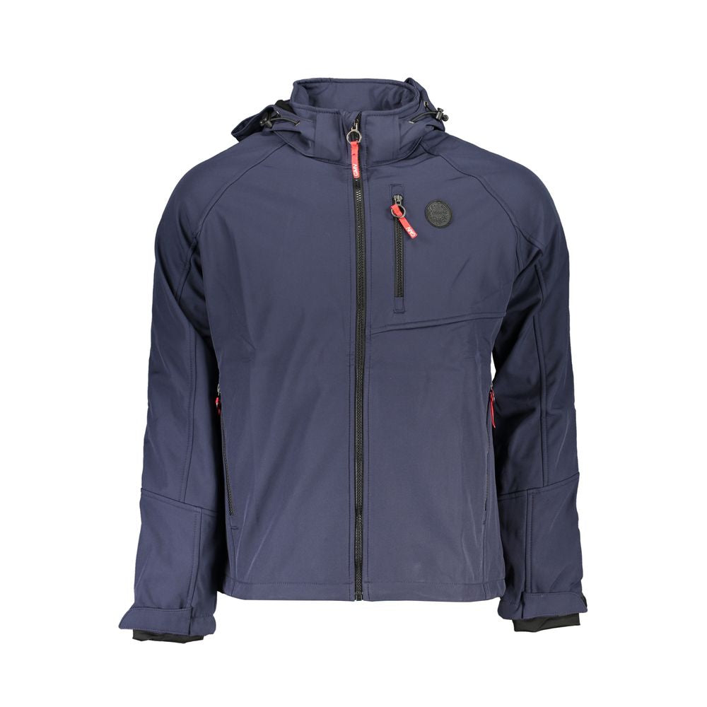 Gianmarco Venturi Blue Polyester Jackets & Coat