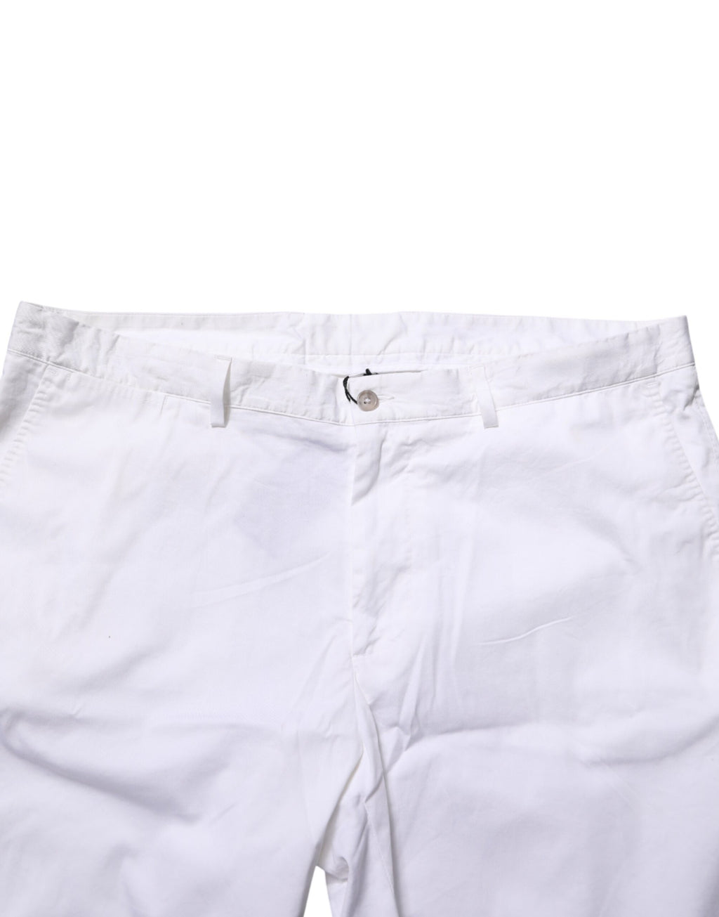 Dolce & Gabbana White Cotton Stretch Men Bermuda Pants