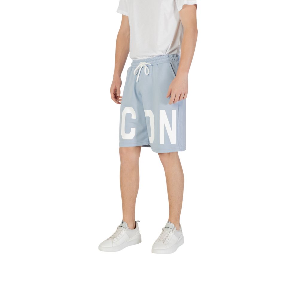 Icon Blue Cotton Bermuda Shorts