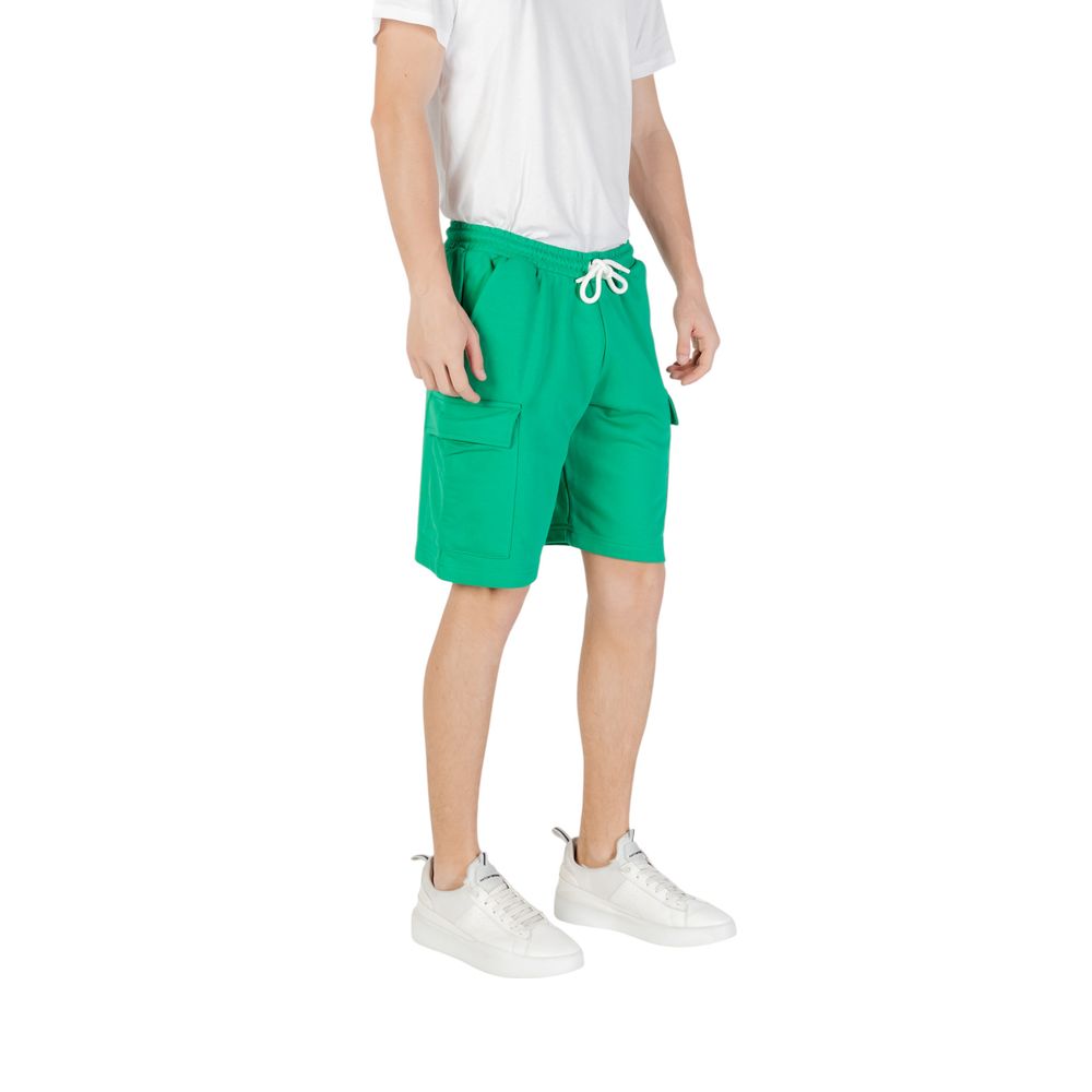 Icon Green Cotton Bermuda Shorts