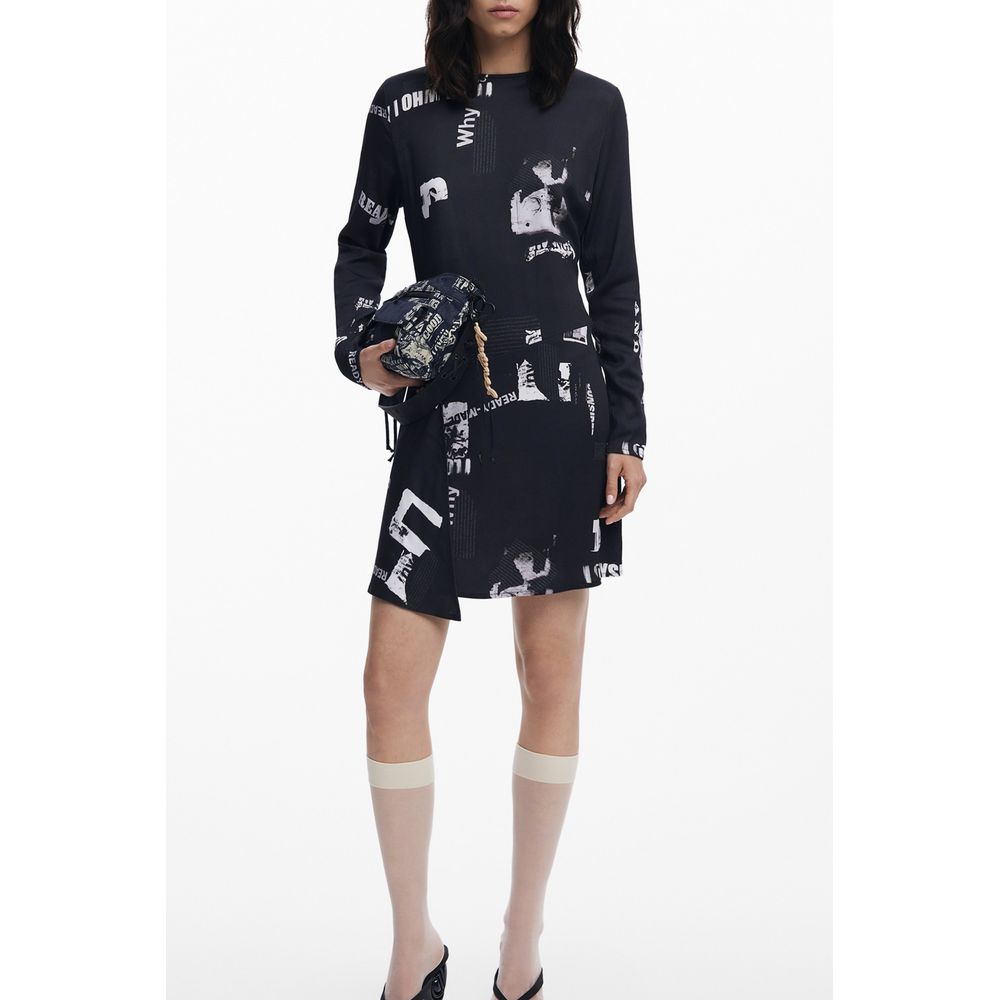 Desigual Black Elastane Dress