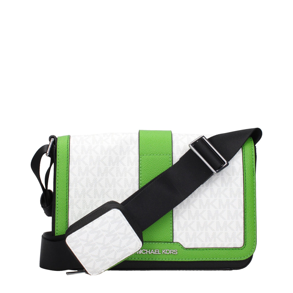 Michael Kors White Fabric Crossbody Bags