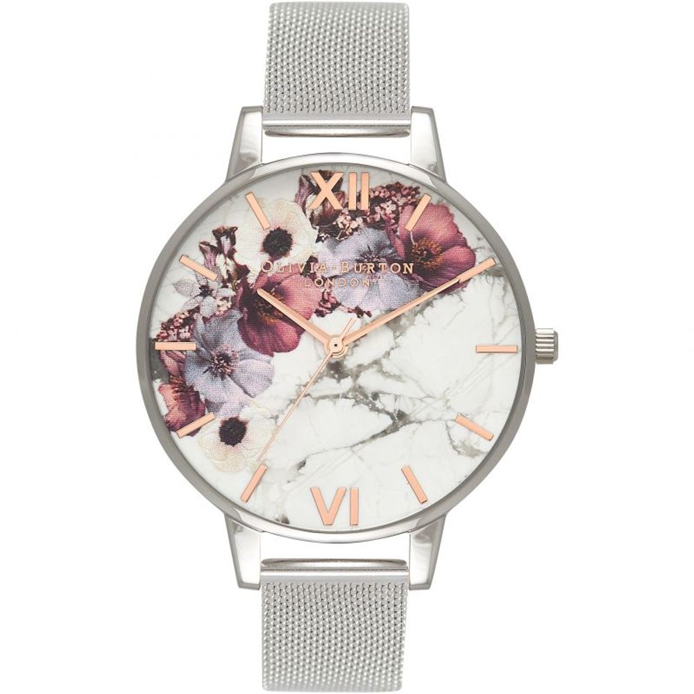Reloj de vestir Olivia Burton de acero inoxidable plateado