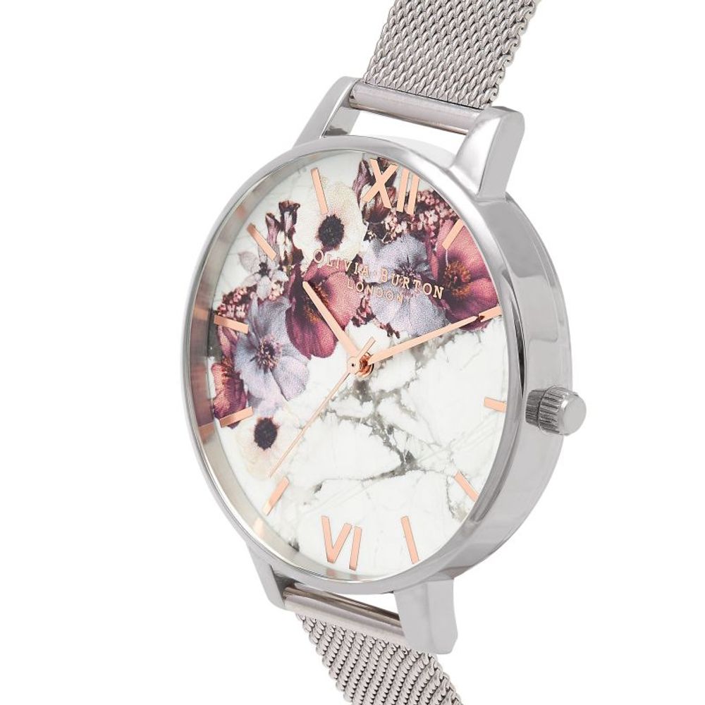 Reloj de vestir Olivia Burton de acero inoxidable plateado