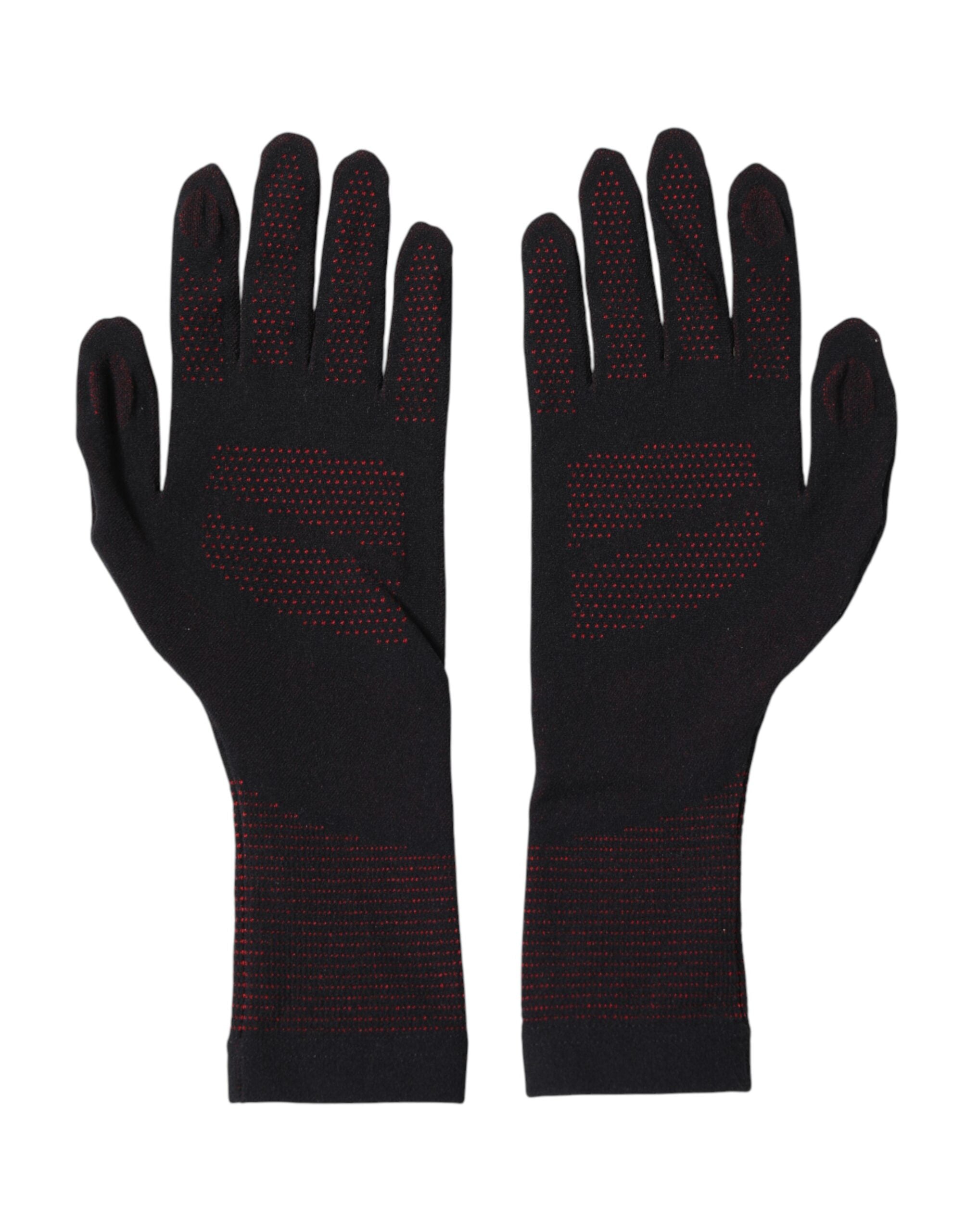 Dolce & Gabbana Black DG Logo Cotton Hands Mitten Men Gloves