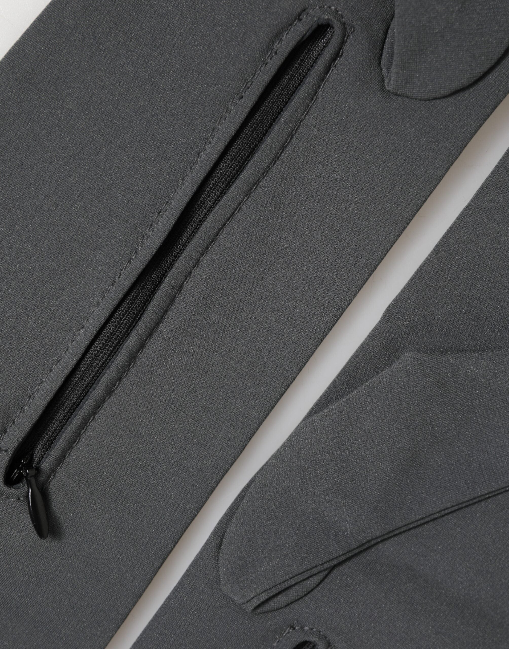 Dolce & Gabbana Dark Gray Viscose Elbow Length Mitten Men Gloves