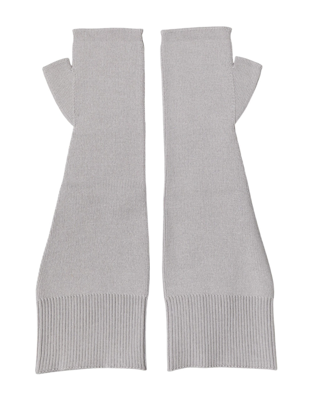 Dolce & Gabbana Gray Virgin Wool Knitted Fingerless Men Gloves