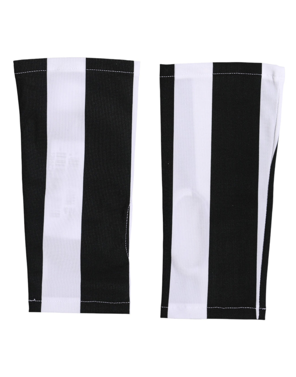 Dolce & Gabbana Black White Nylon Fingerless Wrist Length Gloves