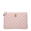 Versace Pink Leather Clutch Bag