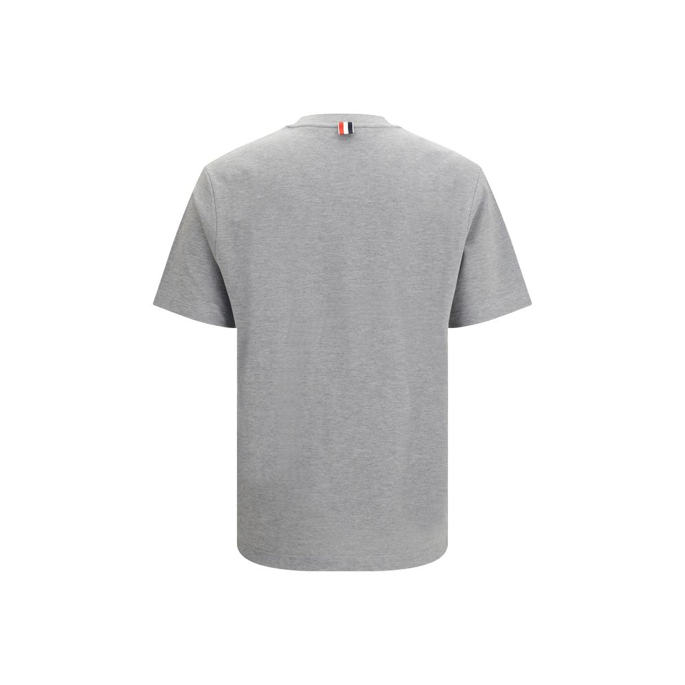 Camiseta de algodón gris Thom Browne