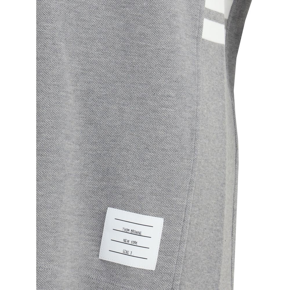 Camiseta de algodón gris Thom Browne