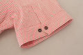 Camisa Dolce & Gabbana de Manga Corta de Algodón a Rayas Rojas y Blancas