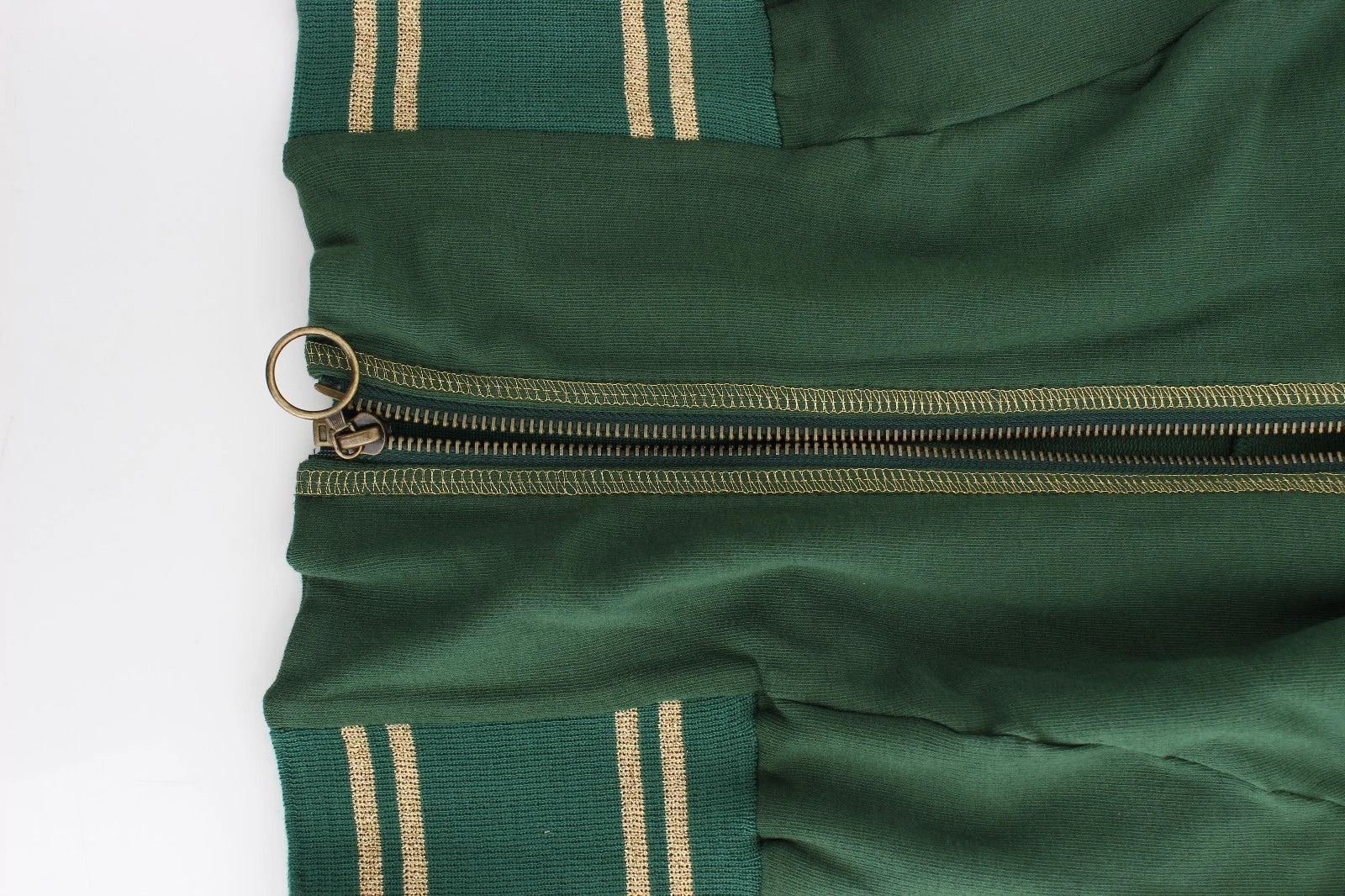 Cárdigan de punto con cremallera simulada verde John Galliano