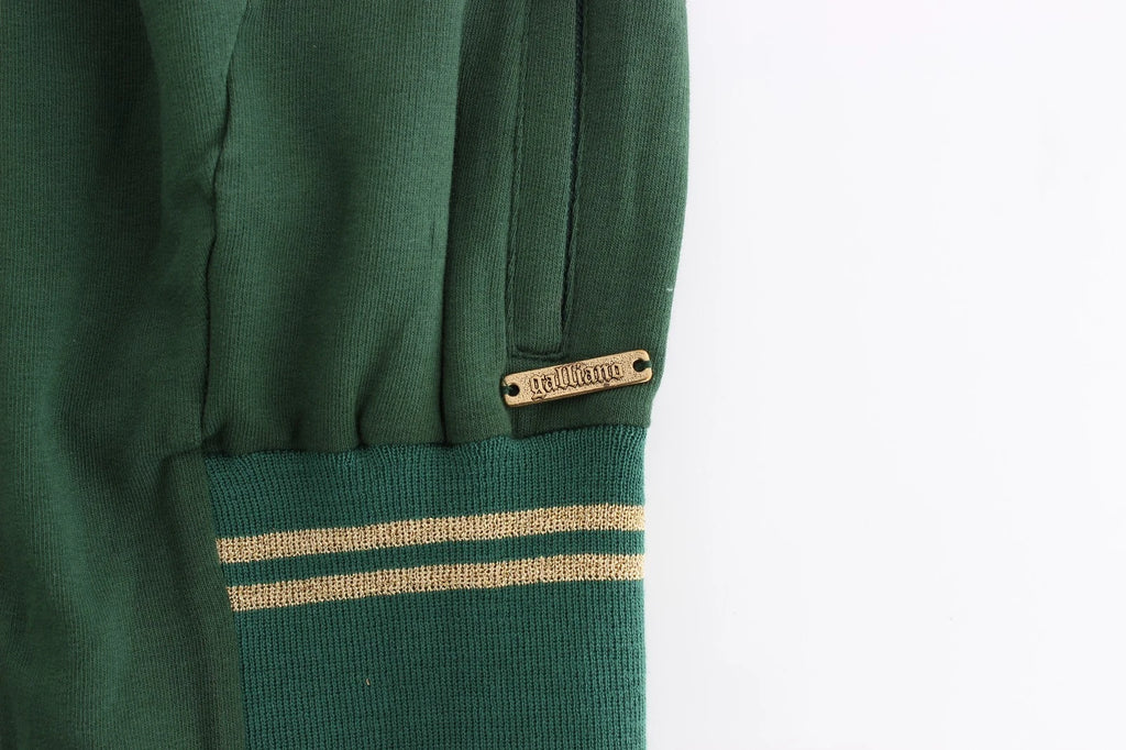 Cárdigan de punto con cremallera simulada verde John Galliano