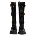 Botas altas con hebilla negra de Dolce & Gabbana