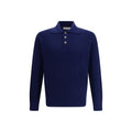 Brunello Cucinelli Blue Cashmere Polo Shirt