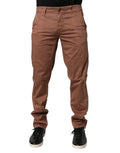 Barba Napoli Jeans de Hombre de Mezclilla Entallados de Tiro Medio Color Café