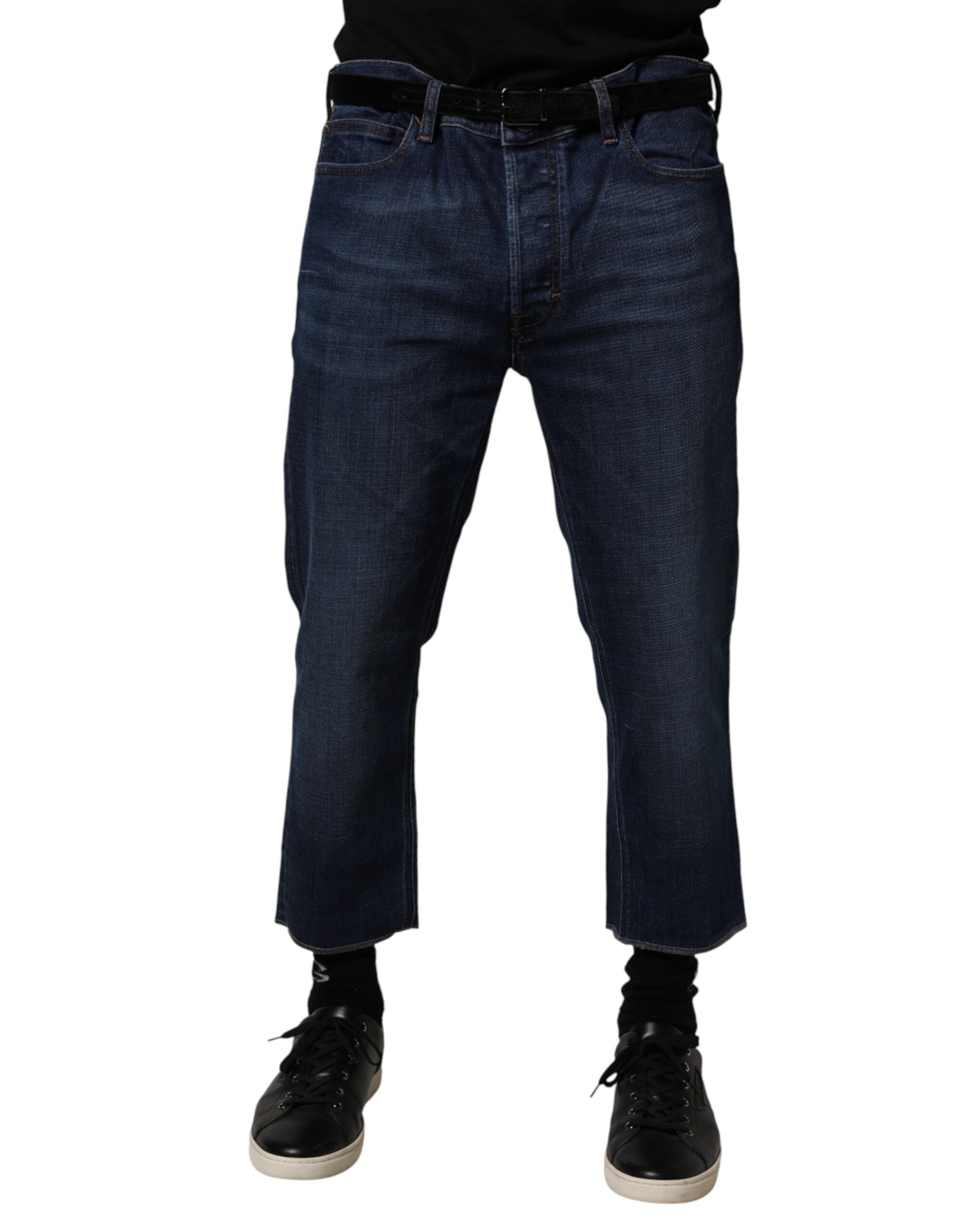 Jeans vaqueros cortos de algodón azul de tiro medio para hombre Vivienne Westwood