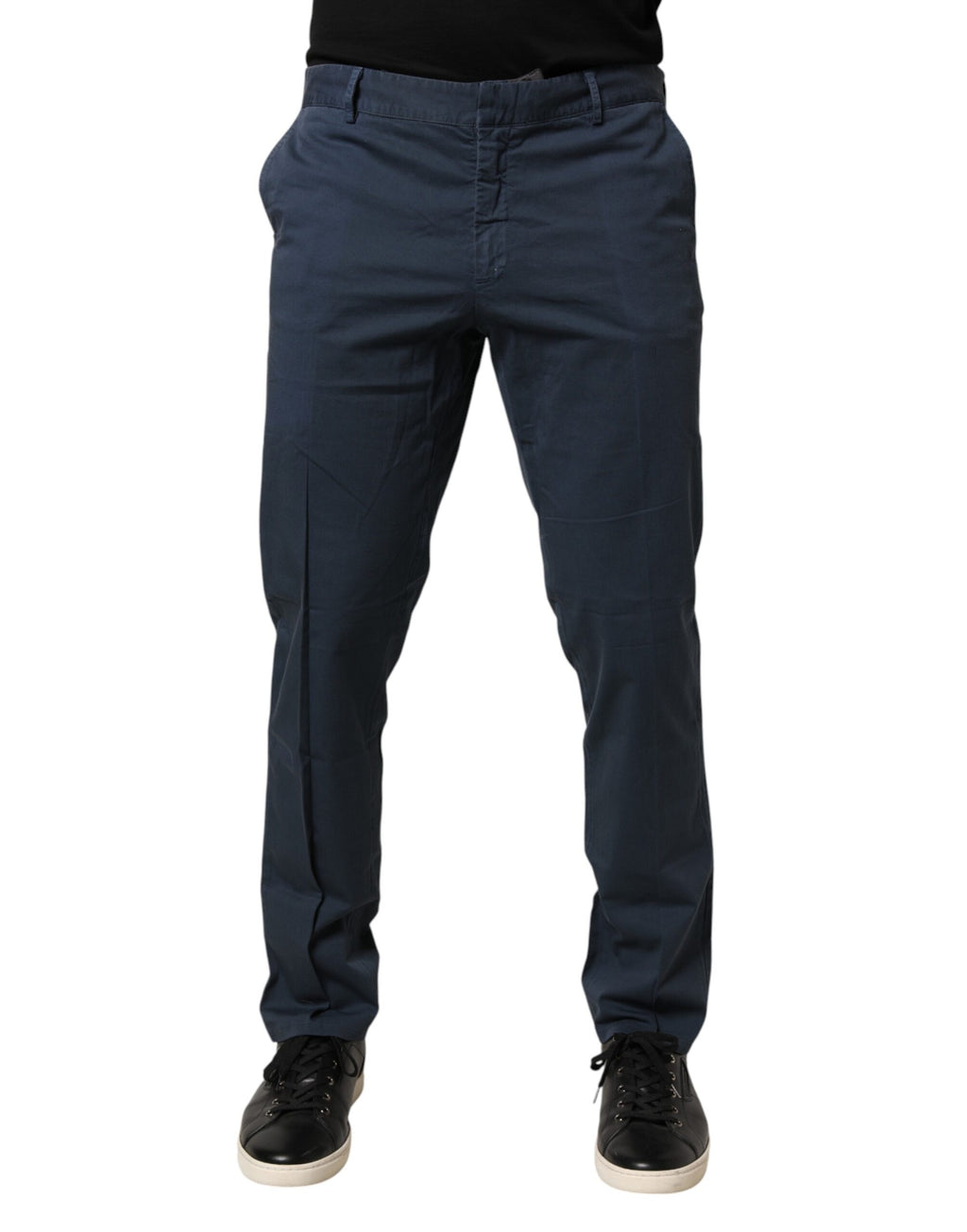 Master Coat Blue Skinny Fit Mid Waist Men Chino Trouser Pants